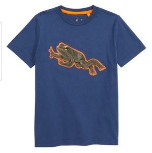 Mini Boden Jumping Frog Shirt Size 9-10